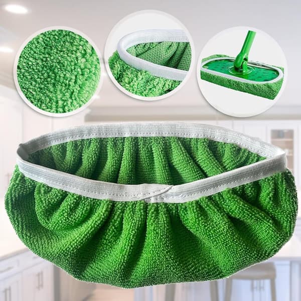 INF 2-pack grön mikrofiber ersättningsdynor för liten storlek
