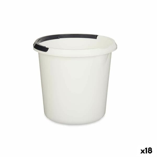 Spand med hanke Hvid Antracit 10 L (18 enheder)