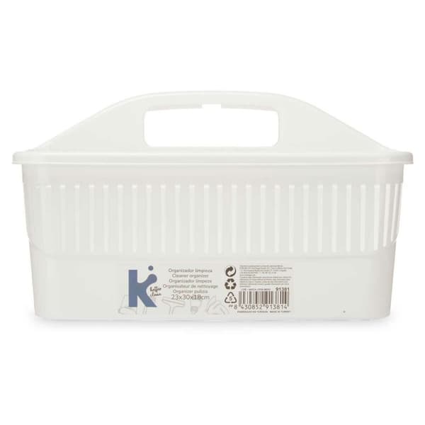 Arrangør Rensende Hvid Plastik 31,3 x 18 x 22 cm (12 enheder)