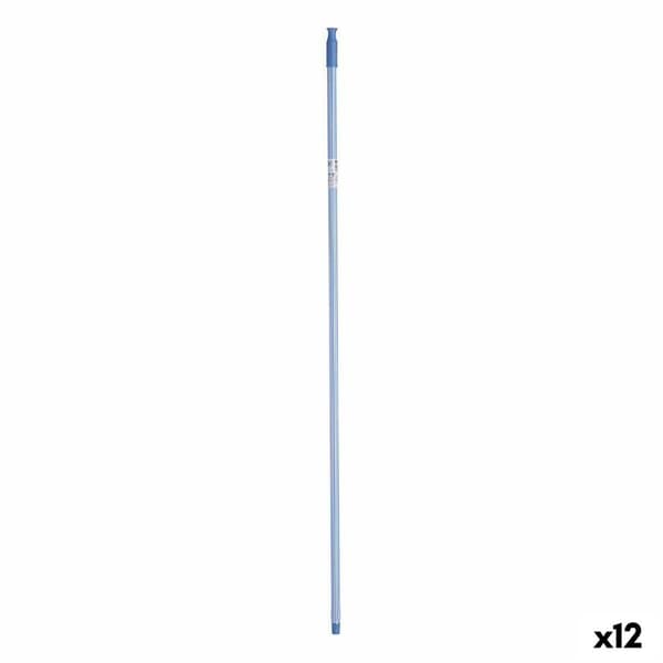 Sopborstskaft Ränder 2,3 x 130 x 2,3 cm Blå Metall (12 antal)