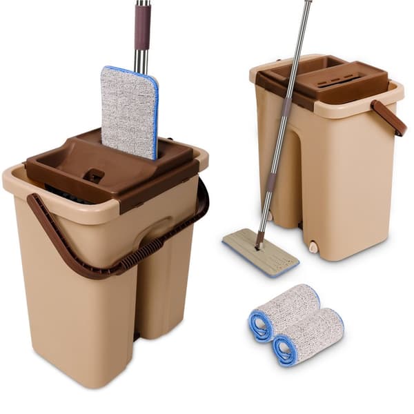 Cenocco CC-9070: Flad moppe med spand Brun