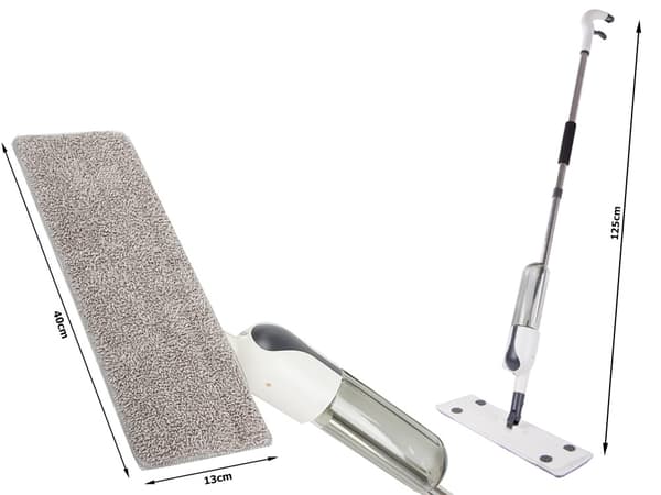 Plattmopp med spray rullande solid spray 3x mikrofibraledare