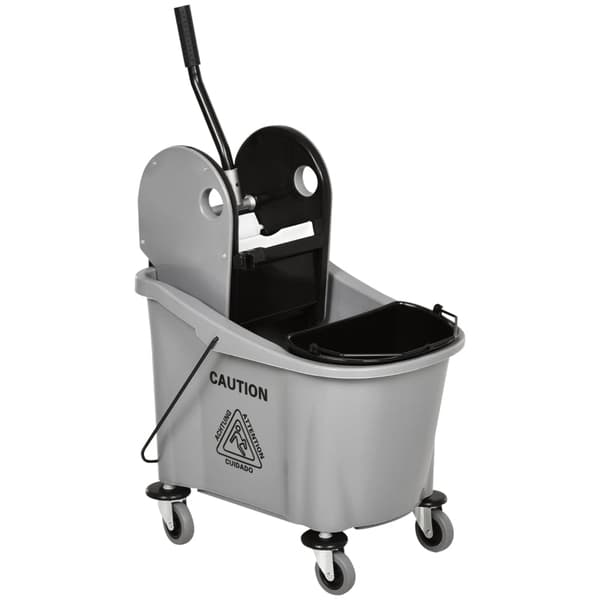 Rootz industriell rengöringsvagn - Vaktmästarvagn - Mopphink - 36L Kapacitet - Vattenavskiljare - Hjul utan märkning - Plast och metall - 54cm x 41,5c