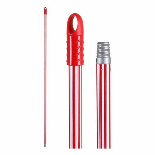 Sopborstskaft Supernet Vit 140 x 2 cm - Röd