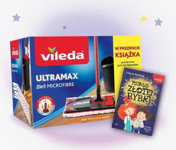 Vileda Ultramax BOX moppi ja ämpäri + lastenkirja "Kultakalapila"