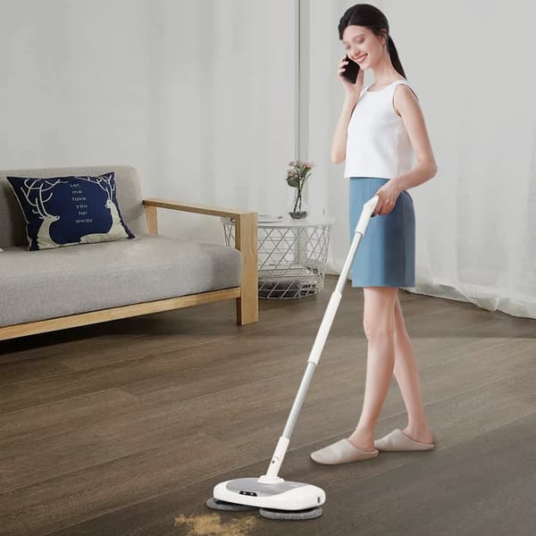 Elektrisk roterande mopp, 40W effekt, 180° roterande huvud, 100 minuters arbetstid