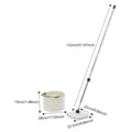 Miniatyrbild 2 av 2: Spin Mop Set, Justerbart Handtag, 360° Rotterande Mopphuvuden,VIT