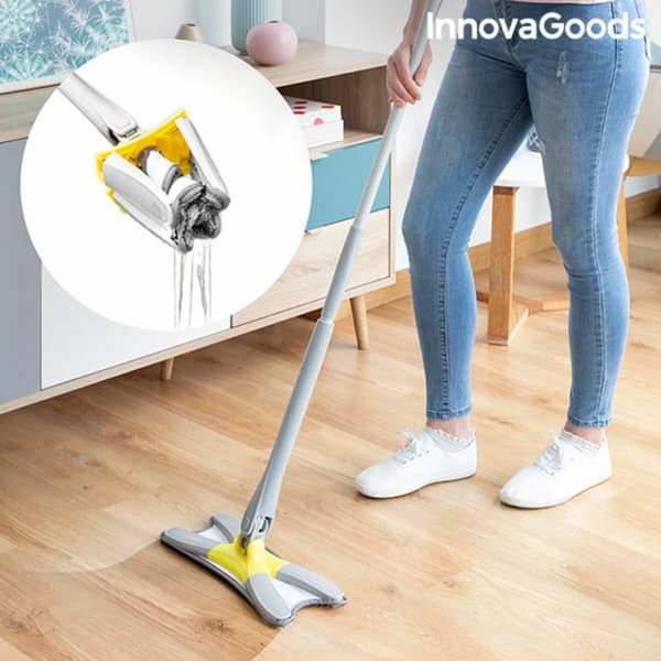 BRUGT Mikrofiber gulvmoppe med automatisk vridefunktion type X Twop InnovaGoods (Refurbished A)
