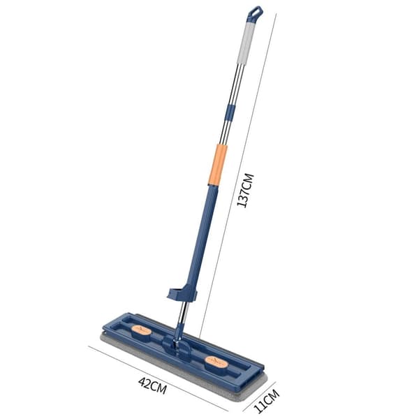 Bomclap Microfiber Mop Flat Suuri veden imeytyminen märkä ja kuiva kaksinkäyttö säädettävä ruostumattomasta teräksestä pitkä kahva 360 pyörivä vedenpo