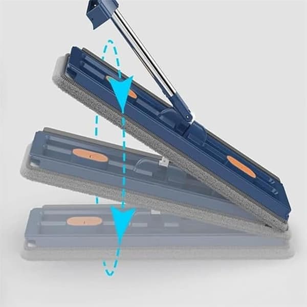 Bomclap Microfiber Mop Flat Suuri veden imeytyminen märkä ja kuiva kaksinkäyttö säädettävä ruostumattomasta teräksestä pitkä kahva 360 pyörivä vedenpo