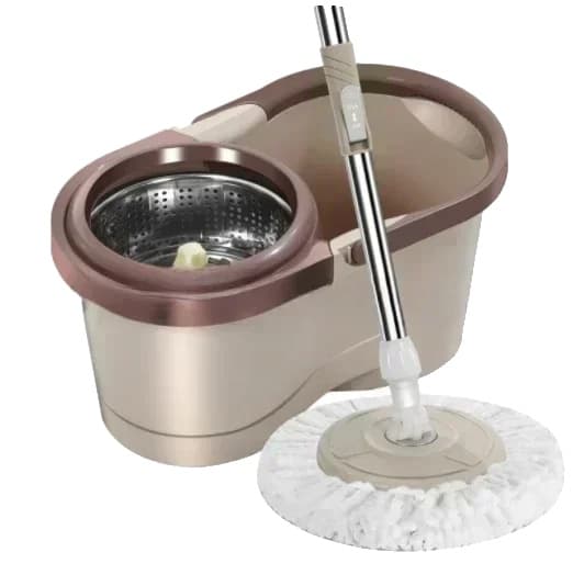 Automatisk roterande mopp, mikrofiberduk, allmän stång + rostfri bricka, 2,24 kg vikt,B