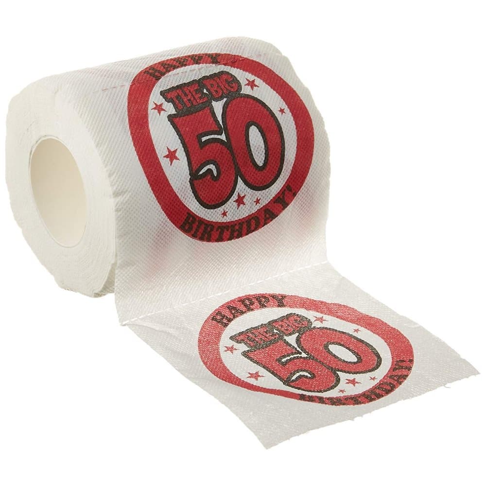 Bristol Novelty Grattis på födelsedagen The Big 50 Toalettpapper