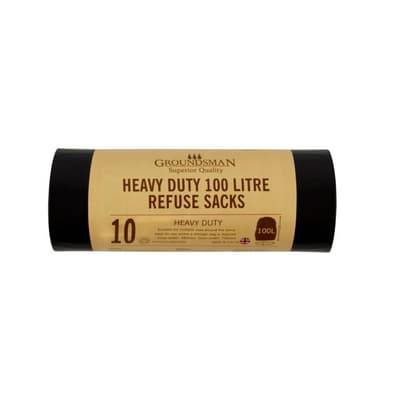 Groundsman Heavy Duty Plastic Refuse Sacks (Pack of 10)