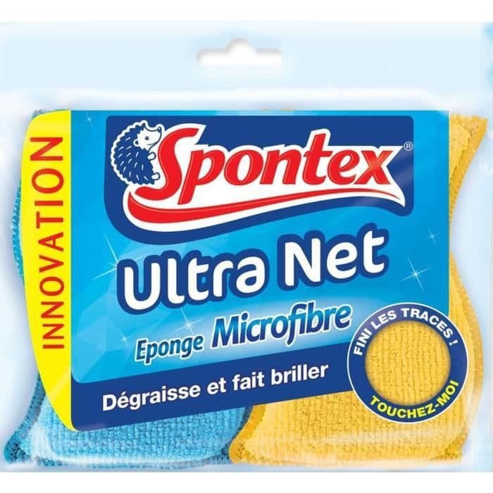 SPONTEX Ultra Clear Microfibre Sponge x2