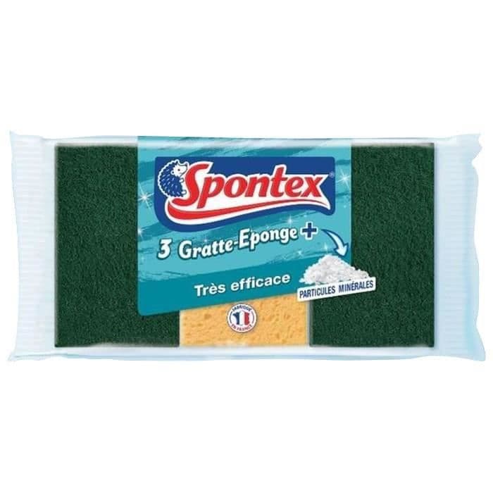 SPONTEX Batch med 3 svampeskraber til mineraleffektivitet