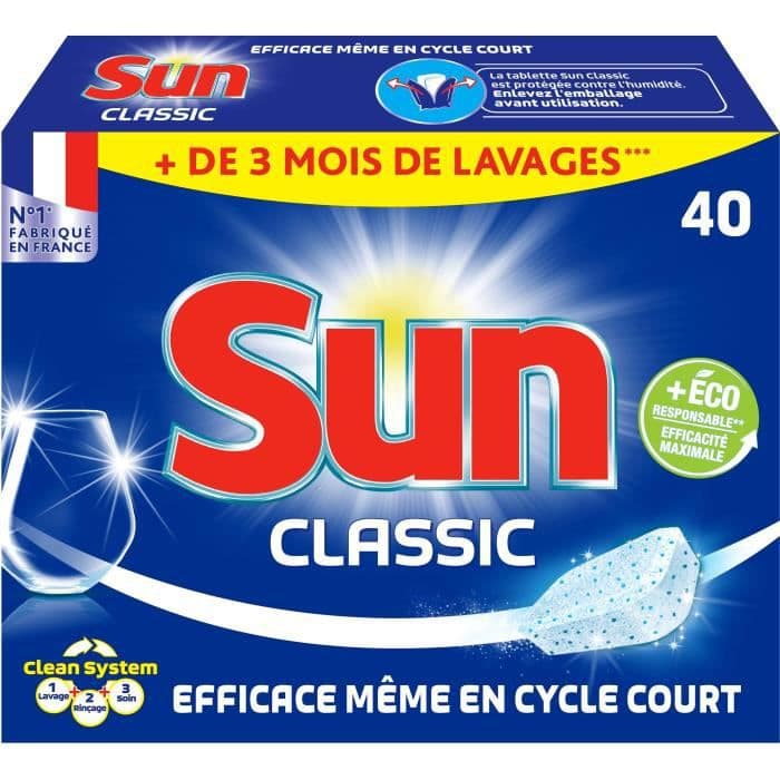 SUN Classic opvaskemaskintabletter - 40 tabletter