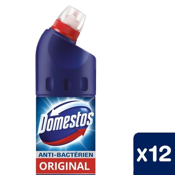 DOMESTOS Original 100% desinfektionsmiddel blegetoilet rengøringsgel - 12x 1 L