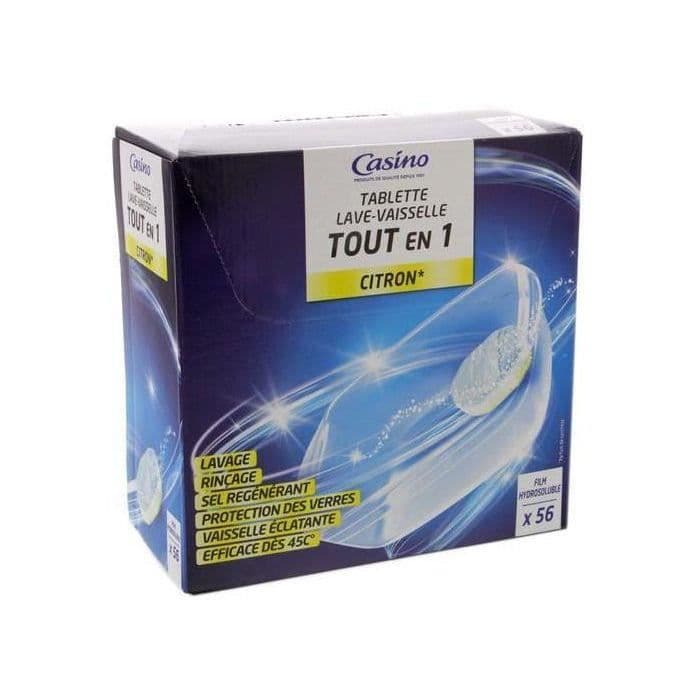 CASINO 4-i-1 citron opvaskemaskine tablet -56 tabletter - 896 g