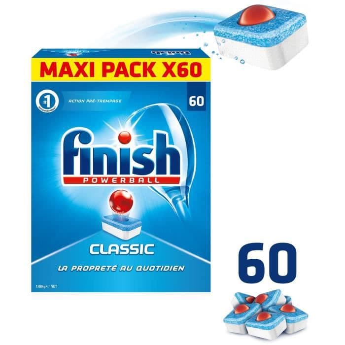 FINISH NY9 Pakke med 60 opvasketabletter - Powerball Classic