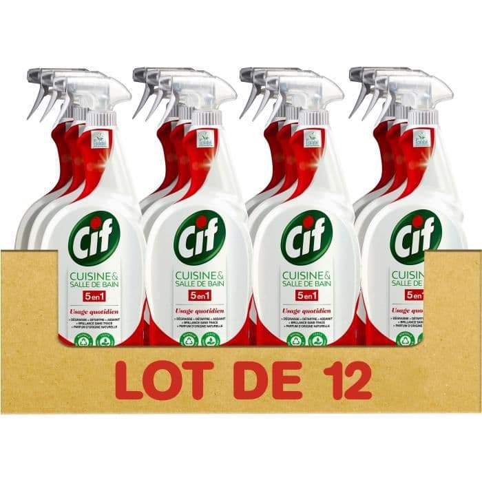 CIF Pistol Spray rengørings køkken og badeværelse - 12x 750 ml