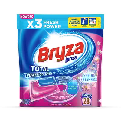 BRYZA_Lanza Total Power Gel Caps Spring Freshness kapsułki do prania bieli i kolorów 28szt