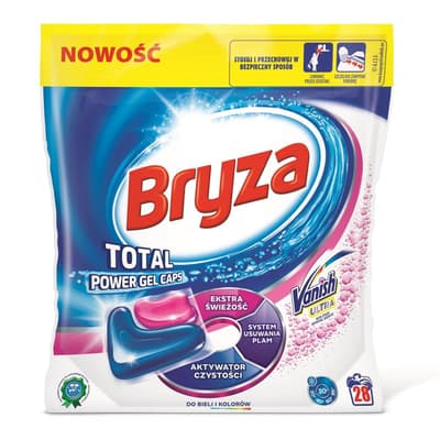 BRYZA_Vanish Ultra Total Power Gel Caps kapsułki do prania do bieli i kolorów 28szt