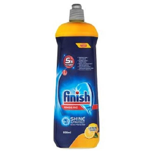 FINISH 5x Power Rinse Aid Liquid Actions