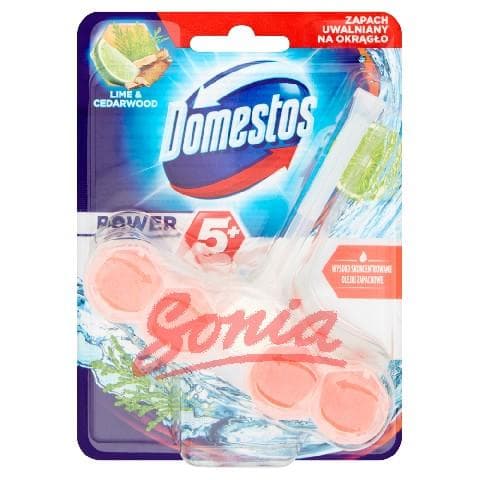 Lime & Cedarwood Domestos toilet cube Power 5+ basket 55g