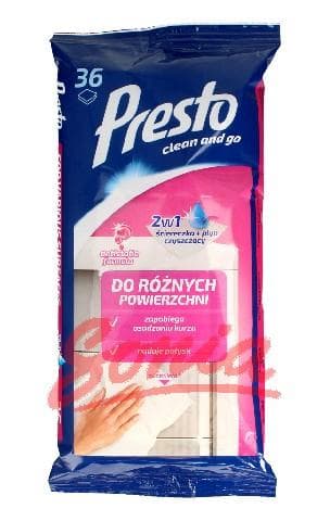 Presto the cleaning cloth + liquid 2w1 to various surfaces 1op.-36pcs