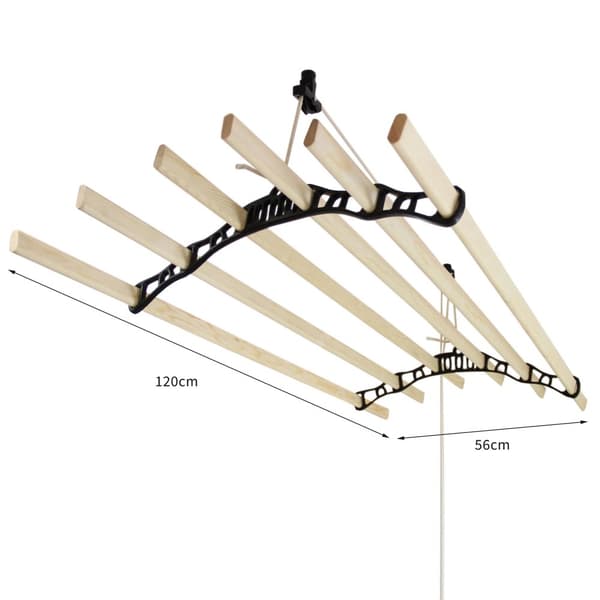 Clothing Airer Ceiling Pulley - Black - 1.2m | MonsterShop