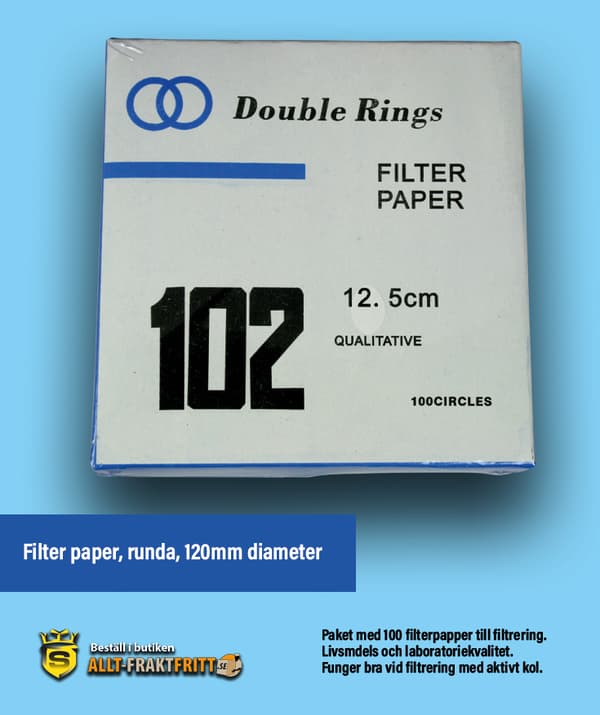 Filter paper, runda, 120mm diameter