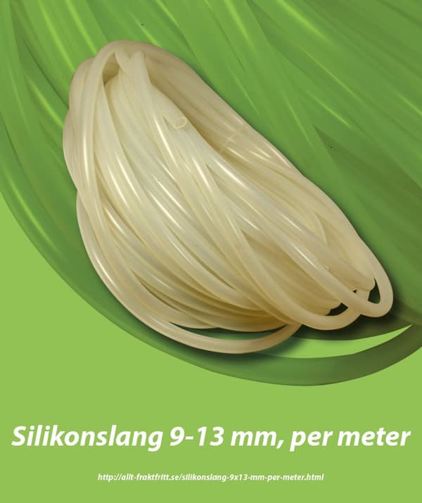 Silikonslang 9-13 mm, per meter