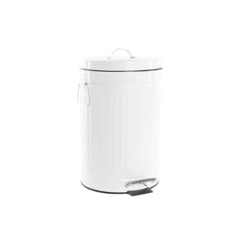 Papperskorg DKD Home Decor Vit Järn Grundläggande (26 x 29 x 43 cm) (12 L)