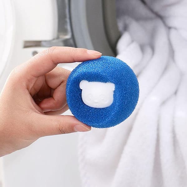 6x håroppsamlende vaskeballer - blå