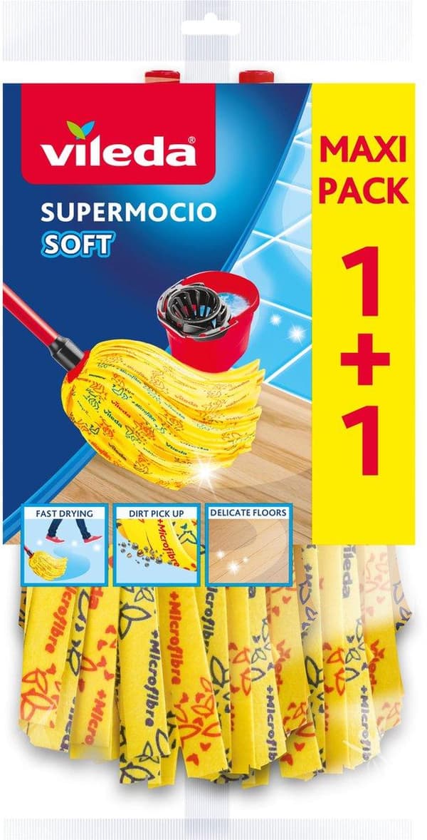 Vileda SuperMocio Mjuk ersättning - Refill för Vileda SuperMocio - 2 st