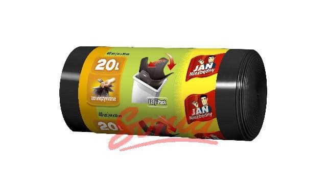Sarantis Jan Essential Garbage bags easy HD pack black 20 L 40pcs.