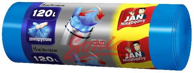 Sarantis Jan Essential Garbage bags easy pack blue 15pcs 120L