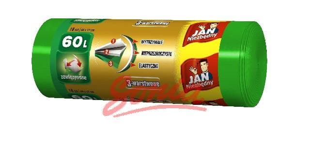 Sarantis Jan Essential Garbage bags LD 3-ply 60 L 18pcs.