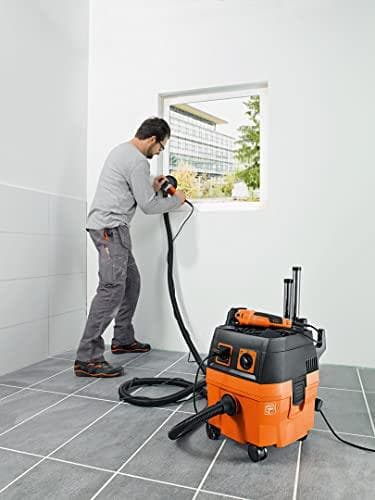 FEIN märkä/kuivaimurisarja DUSTEX 25L (teollinen pölynimuri 1380W, säiliö 22l, lisäpistoke) 92035223000, oranssi