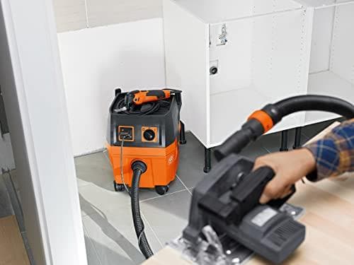 FEIN märkä/kuivaimurisarja DUSTEX 25L (teollinen pölynimuri 1380W, säiliö 22l, lisäpistoke) 92035223000, oranssi