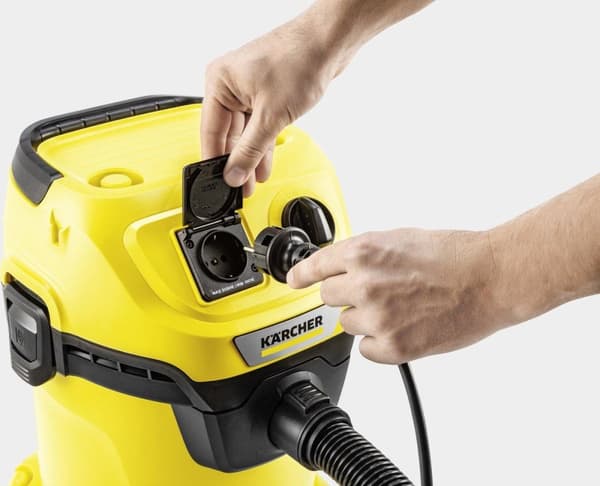 Kärcher WD 3 P V-17/4/20 våd- og tørstøvsuger - 1000W - integreret stikkontakt - affaldsbeholder 17L - strømkabel 4m