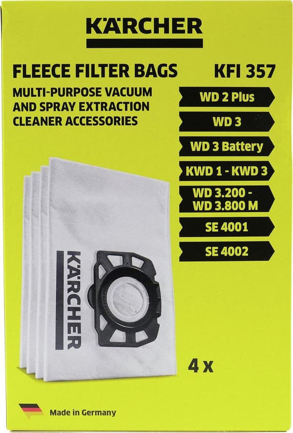 Karcher fleecelaukut WD 2 Plus/WD3 (4 kpl)