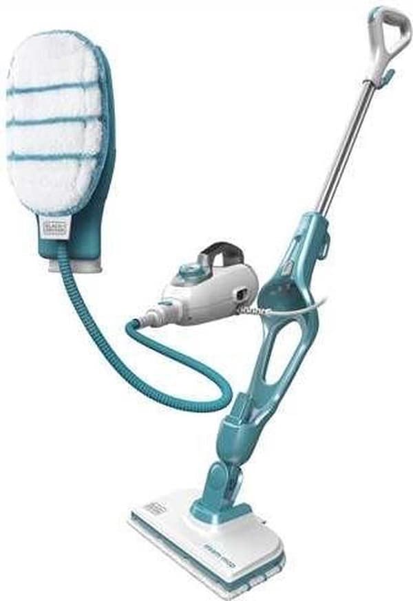 BLACK+DECKER 9IN1 Höyrymoppi Pystysuora höyrypuhdistin 0,5l 1300W turkoosi, valkoinen Turkoosi, Valkoinen