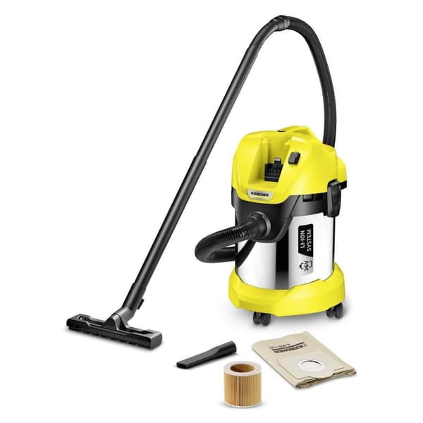 Kärcher WD 3 Premium Batteri Støvsuger - 36 Volt - Eksklusivt batteri og oplader - Blæsefunktion - 17 liter