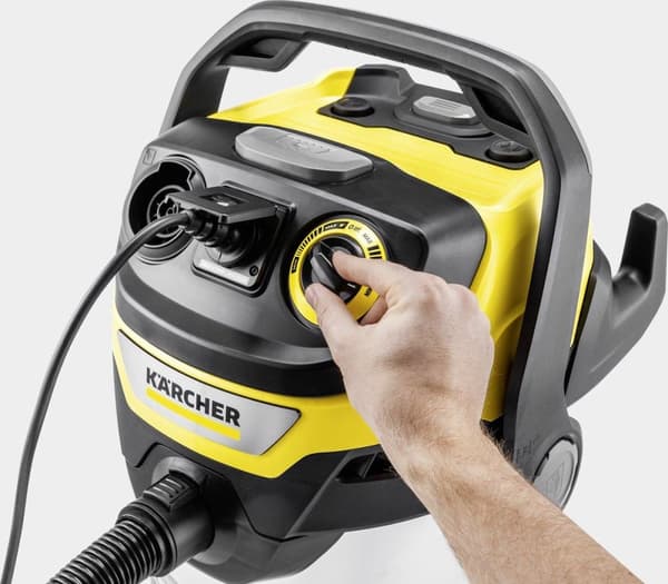 Kärcher WD 6 PS V-30/6/22/T våd- og tørstøvsuger - 1300W - integreret fatning - afløbsskrue - affaldsbeholder i rustfrit stål 30L - strømkabel 6m
