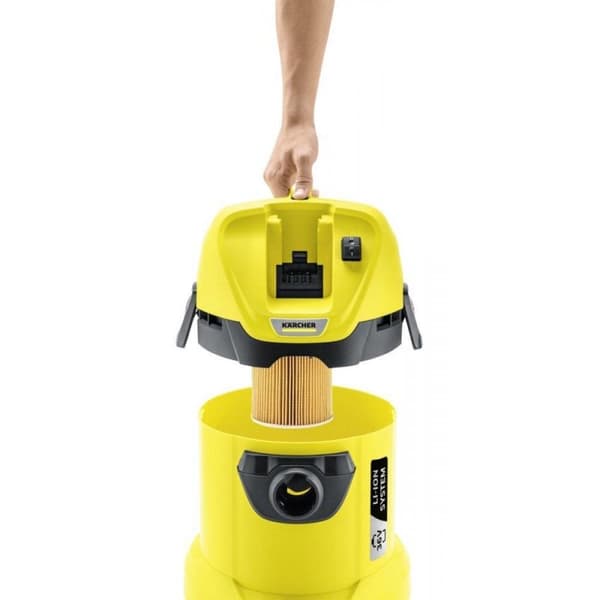 Kärcher WD 3 Batteristøvsuger - 36 Volt - Eksklusivt batteri og oplader - Blæsefunktion - 17 liter