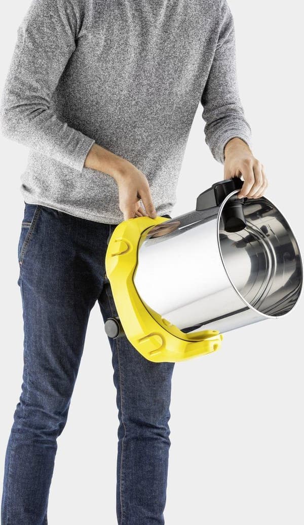Kärcher WD 3 S V-17/4/20 våt- och torrdammsugare - 1000W - avfallsbehållare i rostfritt stål 17L - strömkabel 4m