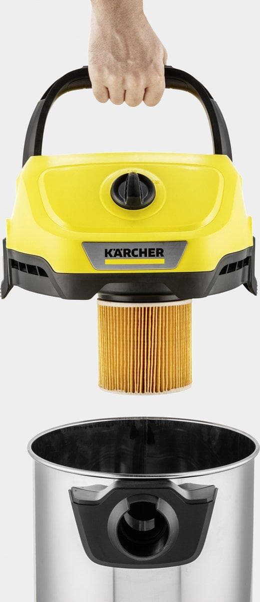 Kärcher WD 3 S V-17/4/20 våt- och torrdammsugare - 1000W - avfallsbehållare i rostfritt stål 17L - strömkabel 4m