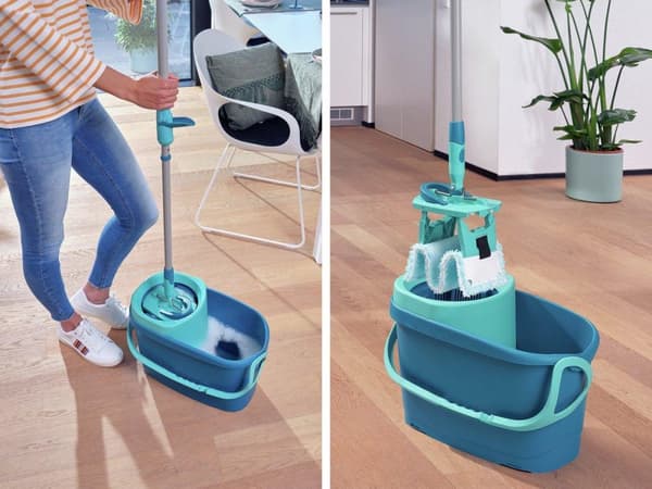 Leifheit - Clean Twist golvmopp m kardborre ergo - 33 cm moppset komplett