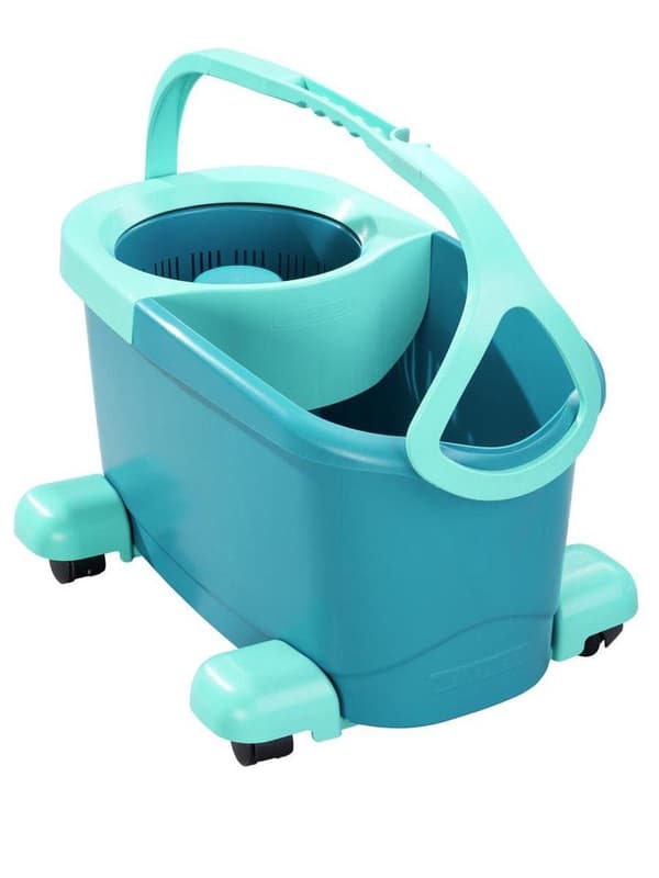 Leifheit Clean Twist Disc Mop Ergo - Moppesæt komplet system med hjul - 6 liter